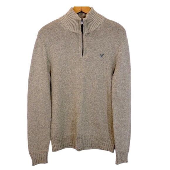 American Eagle Sweater Small Gray 1/4 Zip Pullover NWOT - Picture 1 of 11